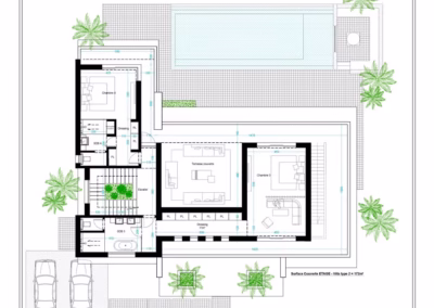 plan Etage villa Massa Marrakech Ronsart Invest