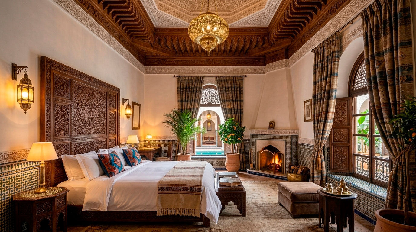 Suite de luxe d'un riad de la Médina de Marrakech Ronsart Invest