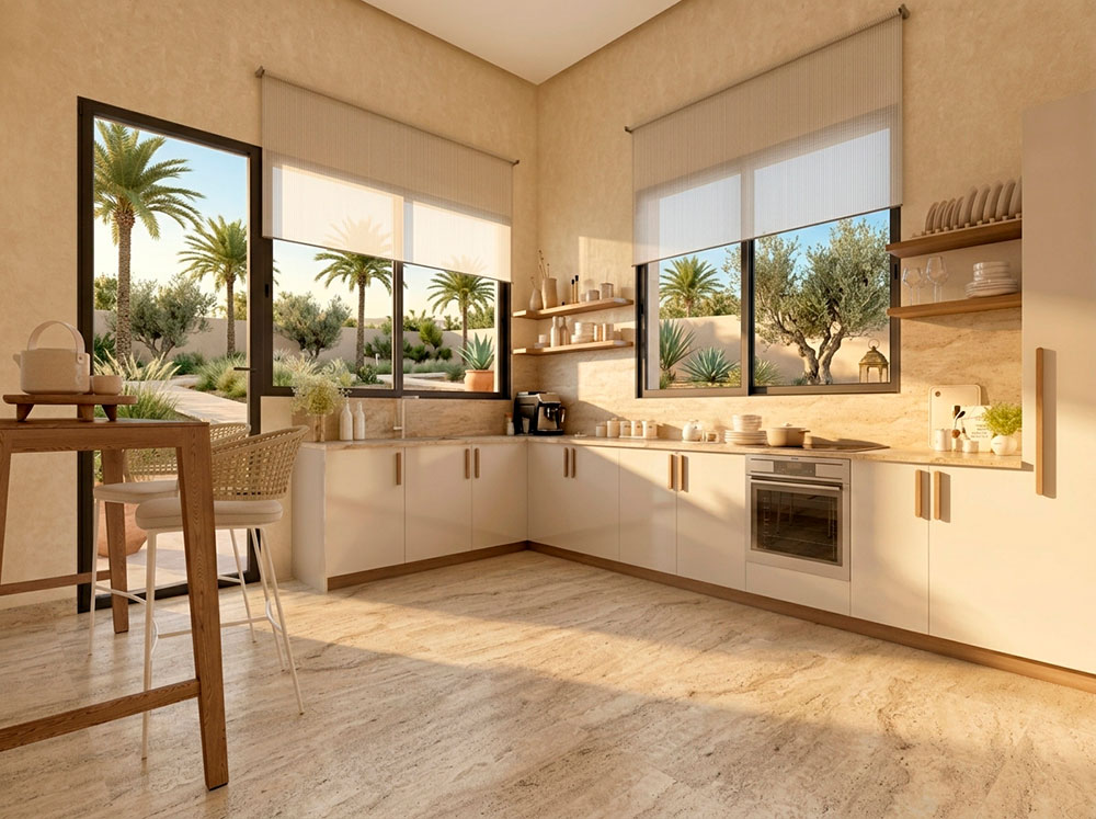 Cuisine de villa de l'Orée du Palm à Marrakech Ronsart Invest