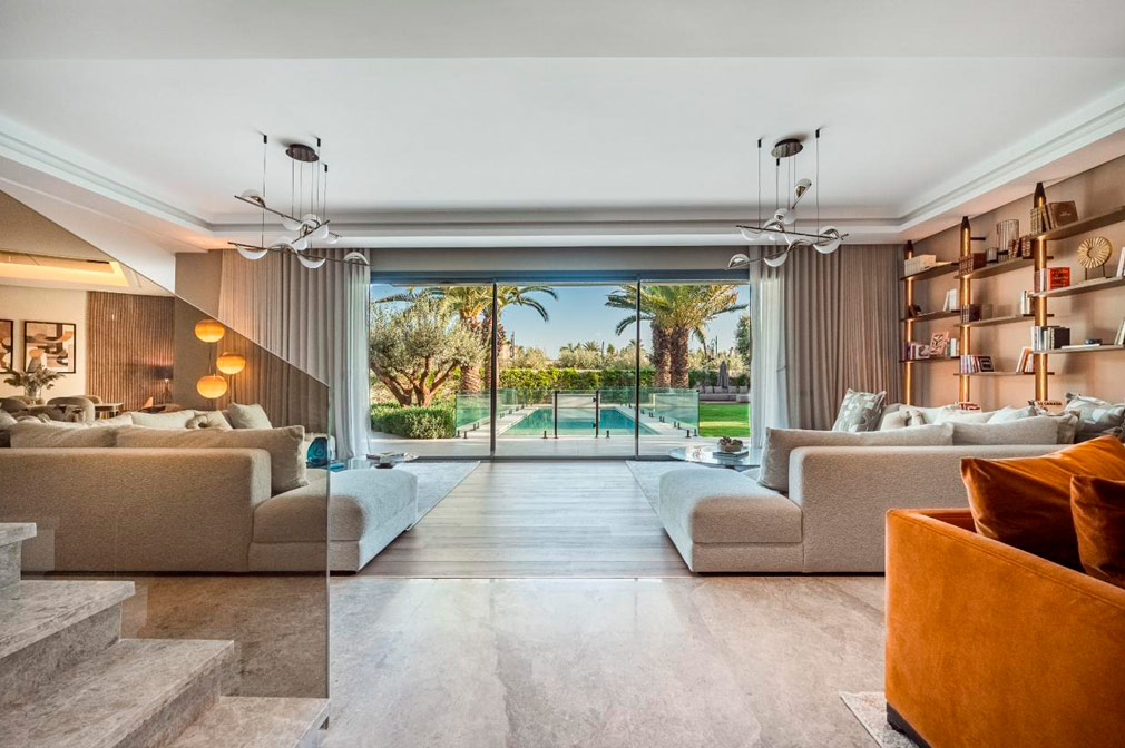 Les salons Villa Palmeraie à vendre Ronsart Invest