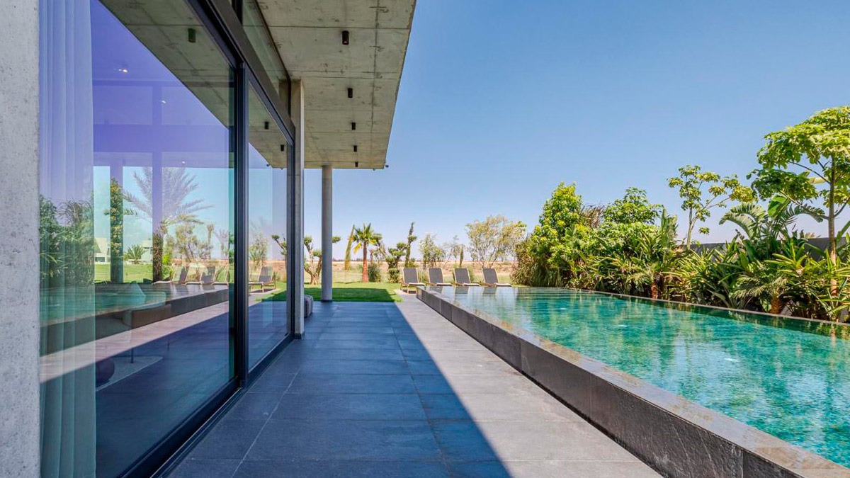 Piscine de la Villa de luxe à Amelkis Marrakech Ronsart Invest