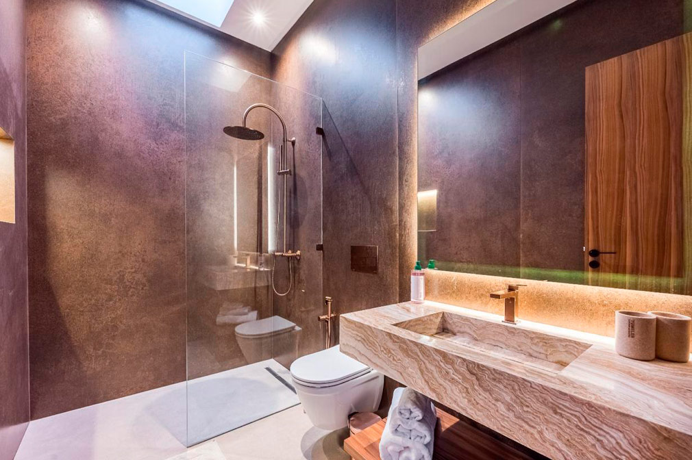 Salle de bain de la villa contemporaine Marrakech Palmeraie